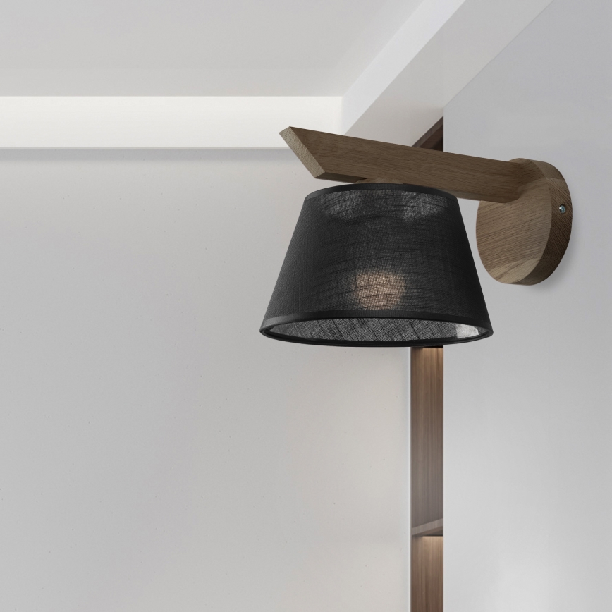 Brilagi - Wandlamp ANTHONY 1xE14/40W/230V eiken/zwart
