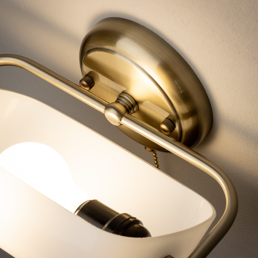 Brilagi - Wandlamp BANK OFFICE 1xE27/60W/230V messing/wit