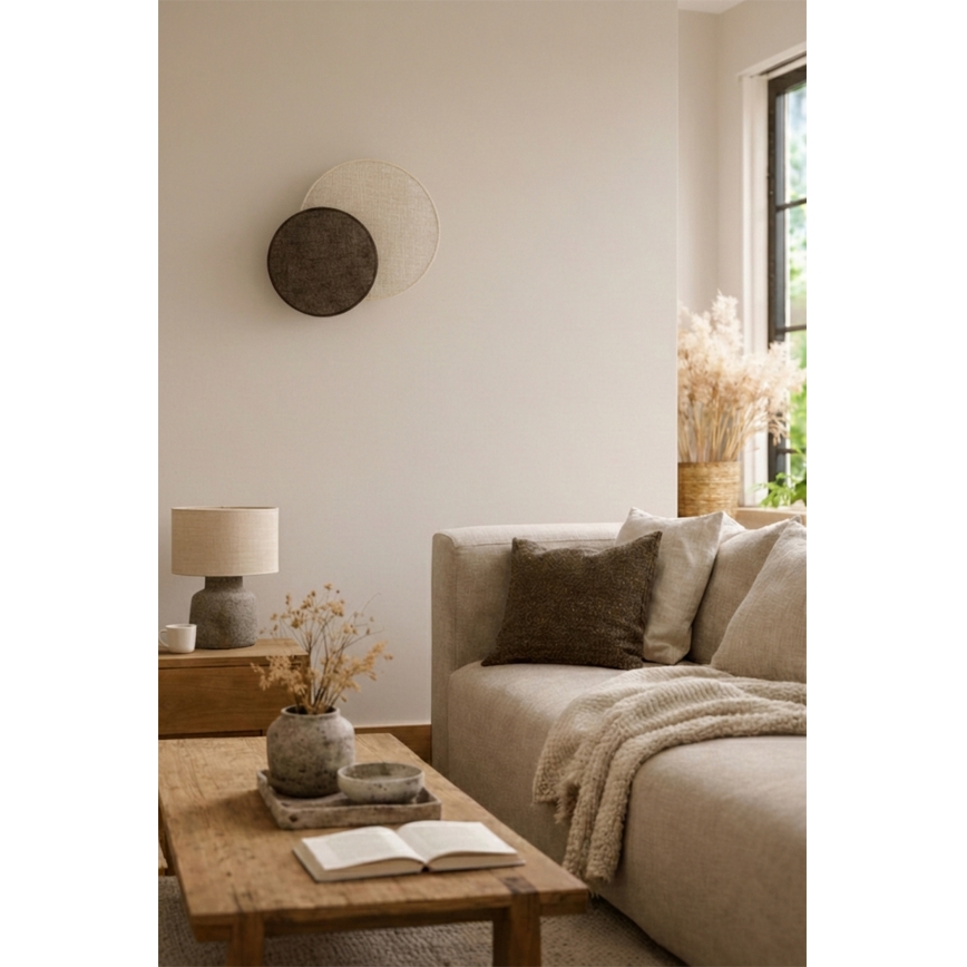 Brilagi - Wandlamp CIRCLES 1xE27/60W/230V Ø 35 cm crème/bruin