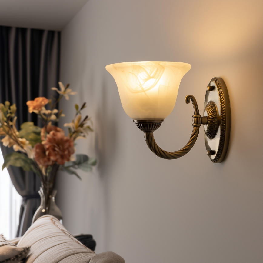 Brilagi - Wandlamp CLASSIC 1xE27/60W/230V messing