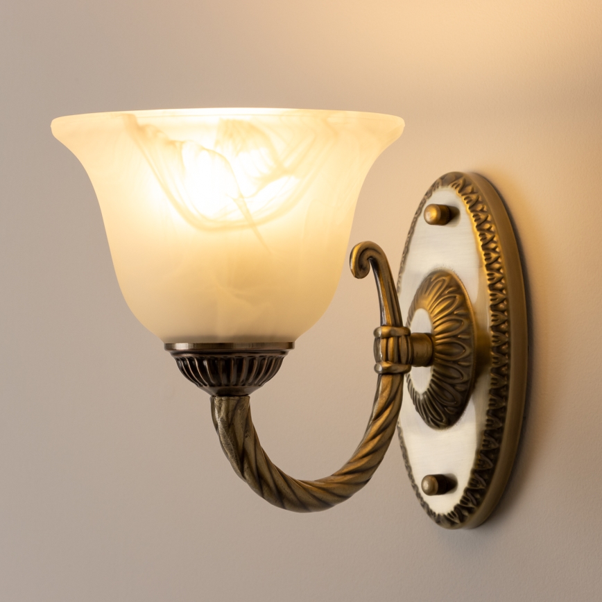 Brilagi - Wandlamp CLASSIC 1xE27/60W/230V messing
