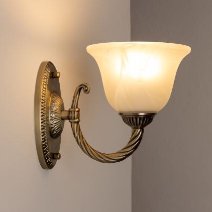 Brilagi - Wandlamp CLASSIC 1xE27/60W/230V messing