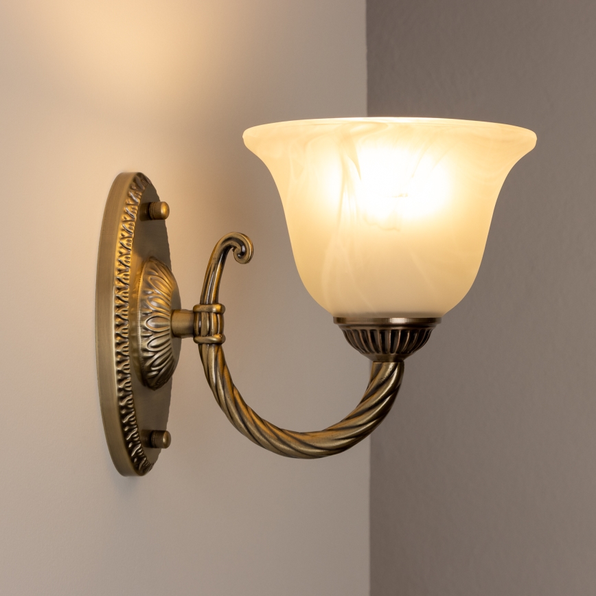 Brilagi - Wandlamp CLASSIC 1xE27/60W/230V messing