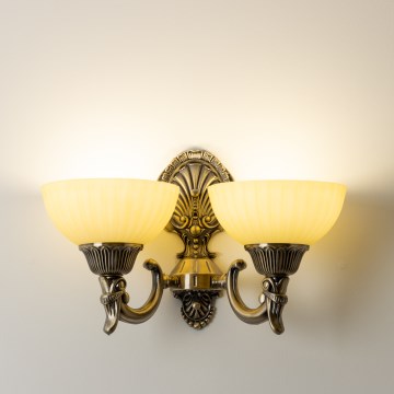 Brilagi - Wandlamp CLASSIC 2xE27/60W/230V messing