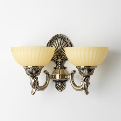 Brilagi - Wandlamp CLASSIC 2xE27/60W/230V messing