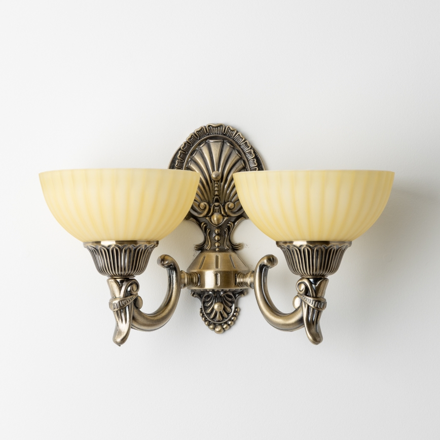 Brilagi - Wandlamp CLASSIC 2xE27/60W/230V messing