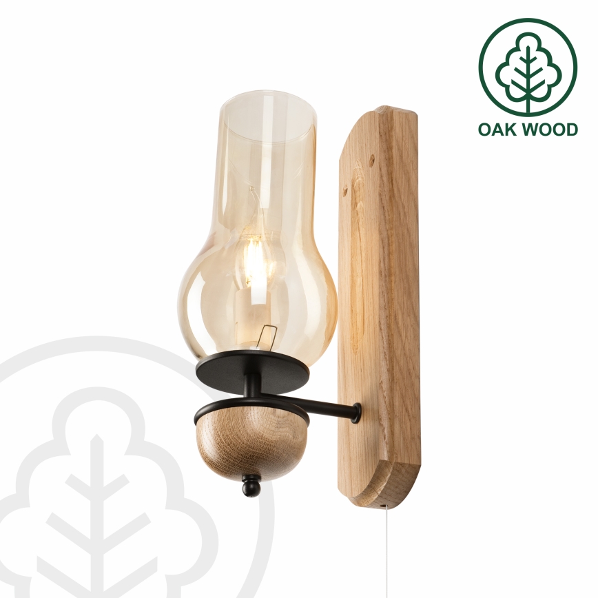 Brilagi - Wandlamp COTTAGE 1xE14/40W/230V eiken/bruin