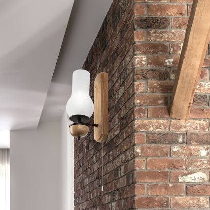 Brilagi - Wandlamp COTTAGE 1xE14/40W/230V eiken/wit