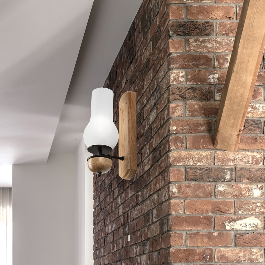 Brilagi - Wandlamp COTTAGE 1xE14/40W/230V eiken/wit