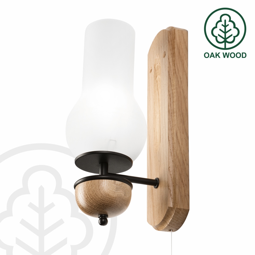 Brilagi - Wandlamp COTTAGE 1xE14/40W/230V eiken/wit