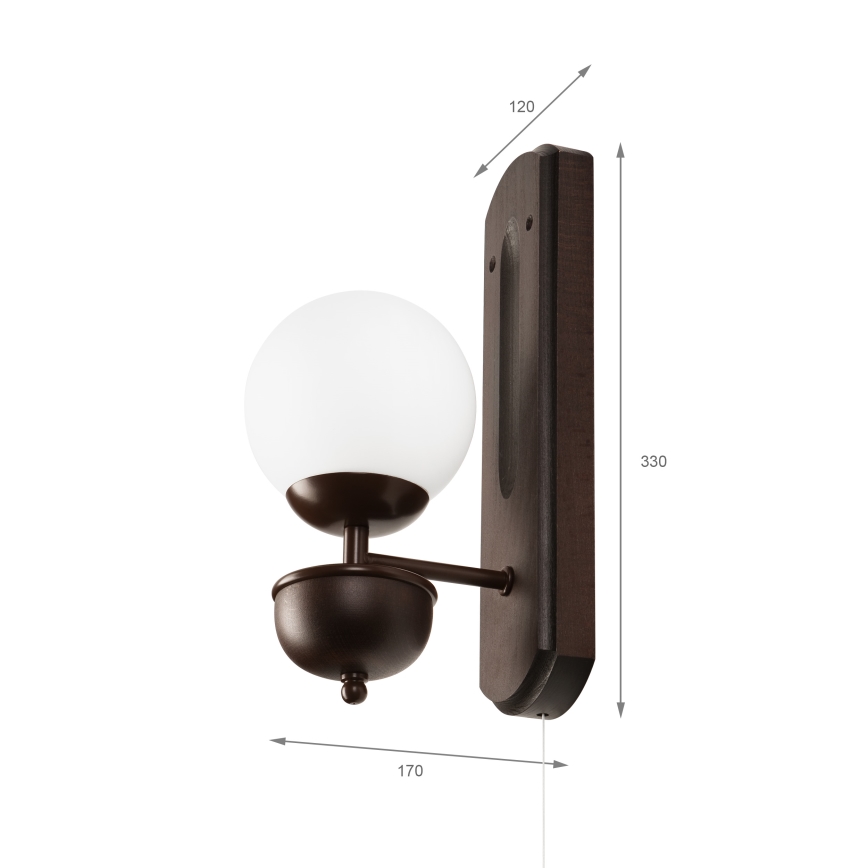 Brilagi - Wandlamp COTTAGE 1xG9/40W/230V beuken/wit
