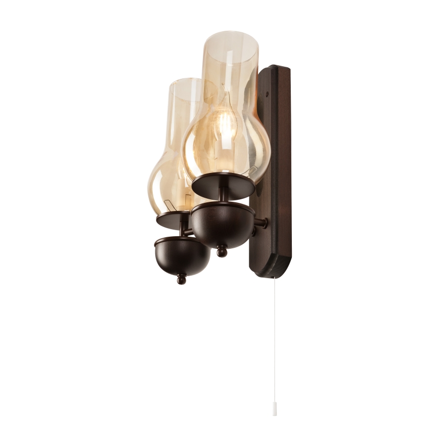Brilagi - Wandlamp COTTAGE 2xE14/40W/230V beuken/bruin