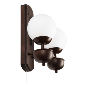 Brilagi - Wandlamp COTTAGE 2xG9/40W/230V beuken/wit