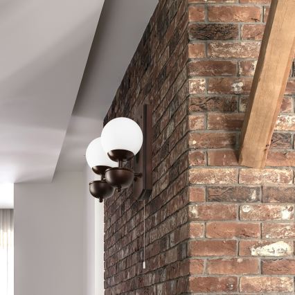 Brilagi - Wandlamp COTTAGE 2xG9/40W/230V beuken/wit