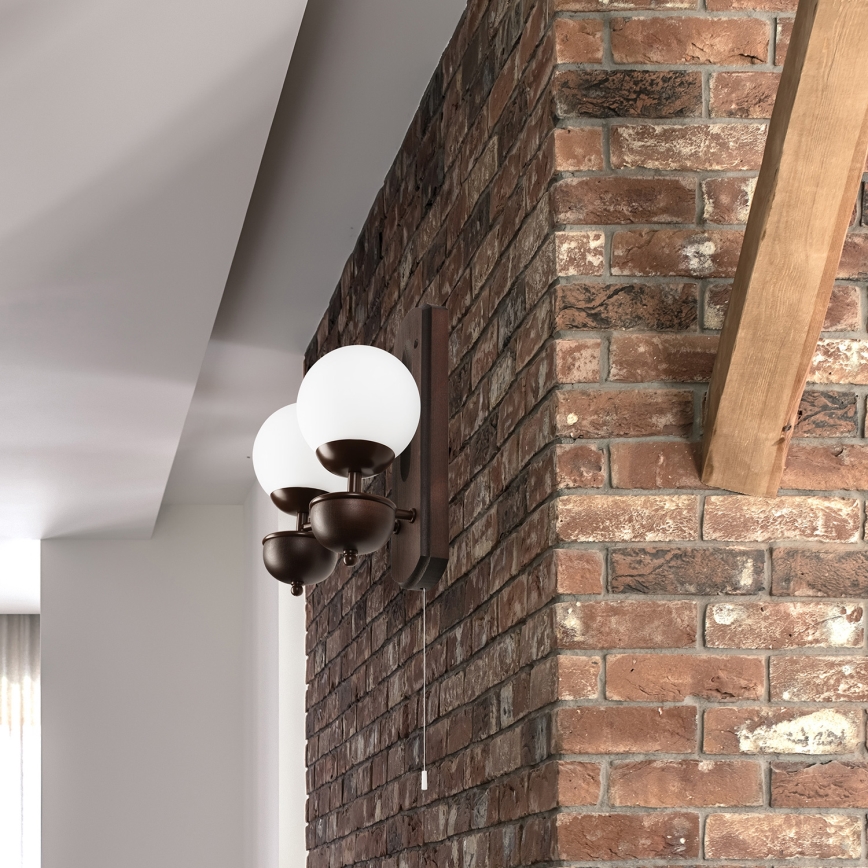 Brilagi - Wandlamp COTTAGE 2xG9/40W/230V beuken/wit
