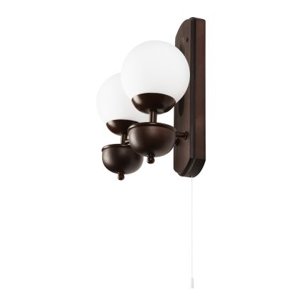 Brilagi - Wandlamp COTTAGE 2xG9/40W/230V beuken/wit