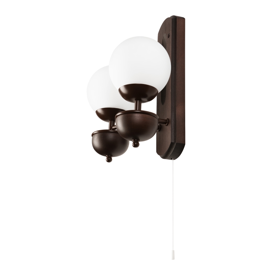 Brilagi - Wandlamp COTTAGE 2xG9/40W/230V beuken/wit