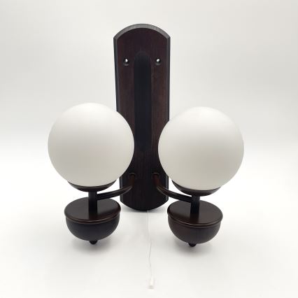 Brilagi - Wandlamp COTTAGE 2xG9/40W/230V beuken/wit