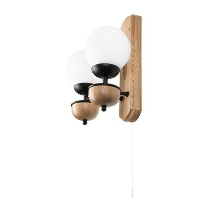 Brilagi - Wandlamp COTTAGE 2xG9/40W/230V eiken/wit