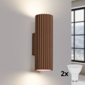 Brilagi - Wandlamp CRESTO 2xGU10/10W/230V 20 cm bruin