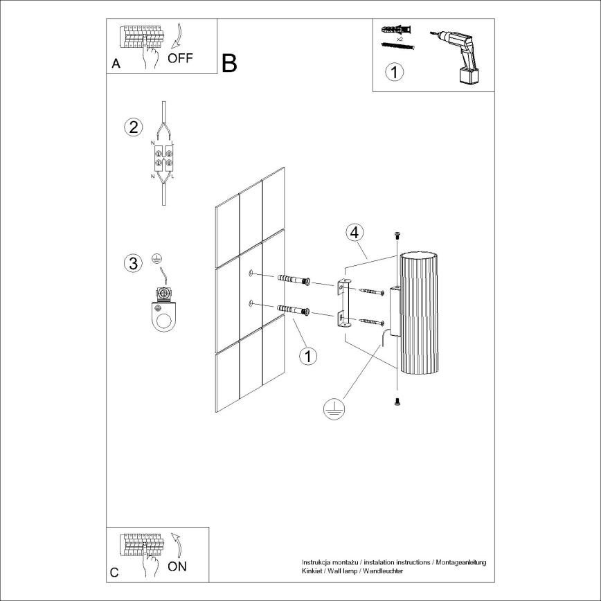 Brilagi - Wandlamp CRESTO 2xGU10/10W/230V 20 cm wit
