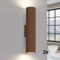 Brilagi - Wandlamp CRESTO 2xGU10/10W/230V 30 cm bruin