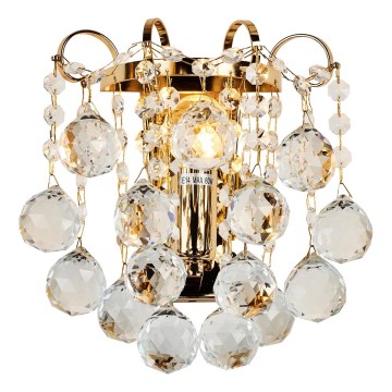 Brilagi - Wandlamp CRYSTAL 1xE14/60W/230V goud