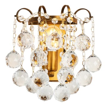 Brilagi - Wandlamp CRYSTAL 1xE14/60W/230V messing