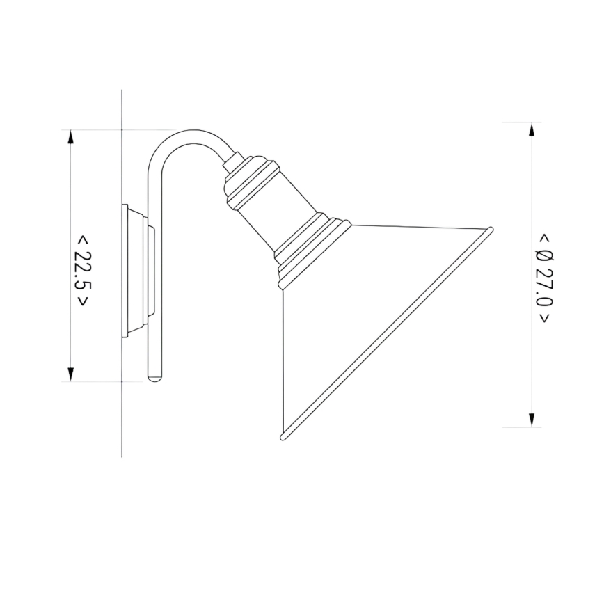 BRILAGI - Wandlamp FORGE 1xE27/60W/230V zwart