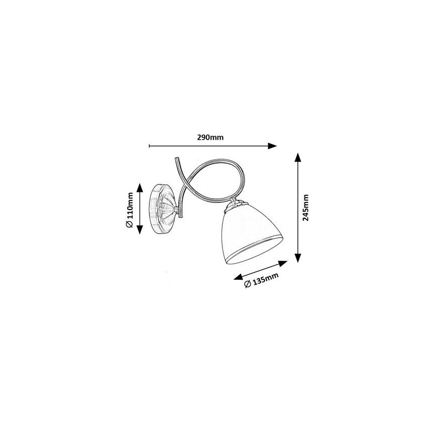 Brilagi - Wandlamp FRED 1xE27/60W/230V bronskleurig
