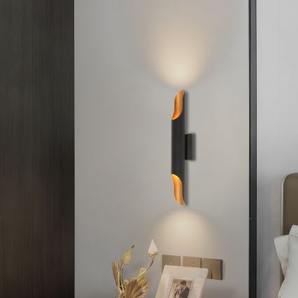 Brilagi - Wandlamp KALMAR 2xE27/40W/230V zwart/brons