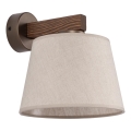 Brilagi - Wandlamp LATTE 1xE27/15W/230V grenen/beige