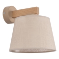 Brilagi - Wandlamp LATTE SABIA 1xE27/60W/230V grenen/beige