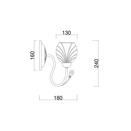 Brilagi - Wandlamp MEGAPOLIS 1xE14/60W/230V goud