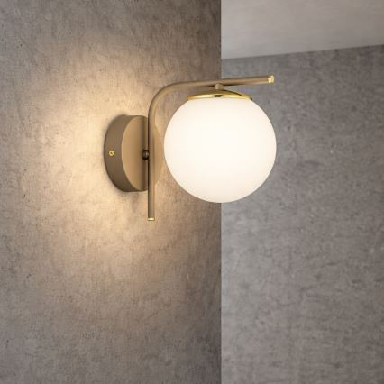 Brilagi - Wandlamp MILO ECRU 1xE27/60W/230V beige/goud