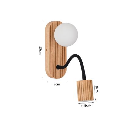 Brilagi - Wandlamp MODERN WOOD 1xG9/5W/230V + 1xGU10/8W van rubberhout