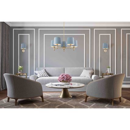 Brilagi - Wandlamp MONTE 1xE27/15W/230V blauw/goud