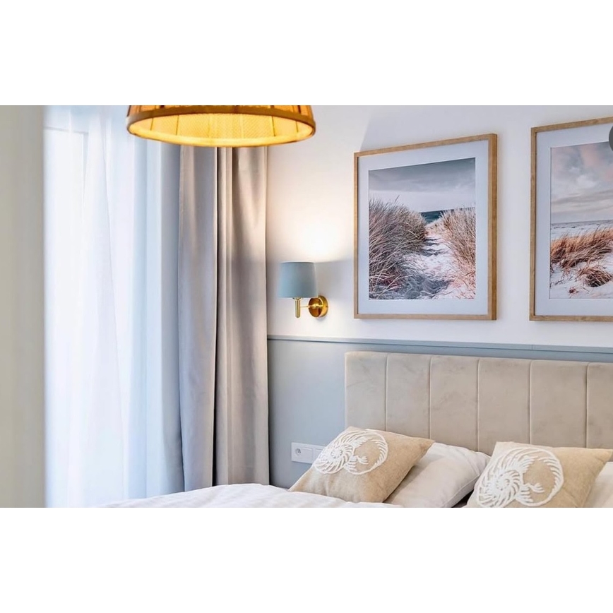 Brilagi - Wandlamp MONTE 1xE27/15W/230V blauw/goud