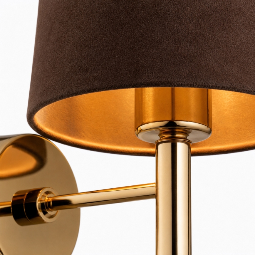 Brilagi - Wandlamp MONTE 1xE27/15W/230V bruin/goud