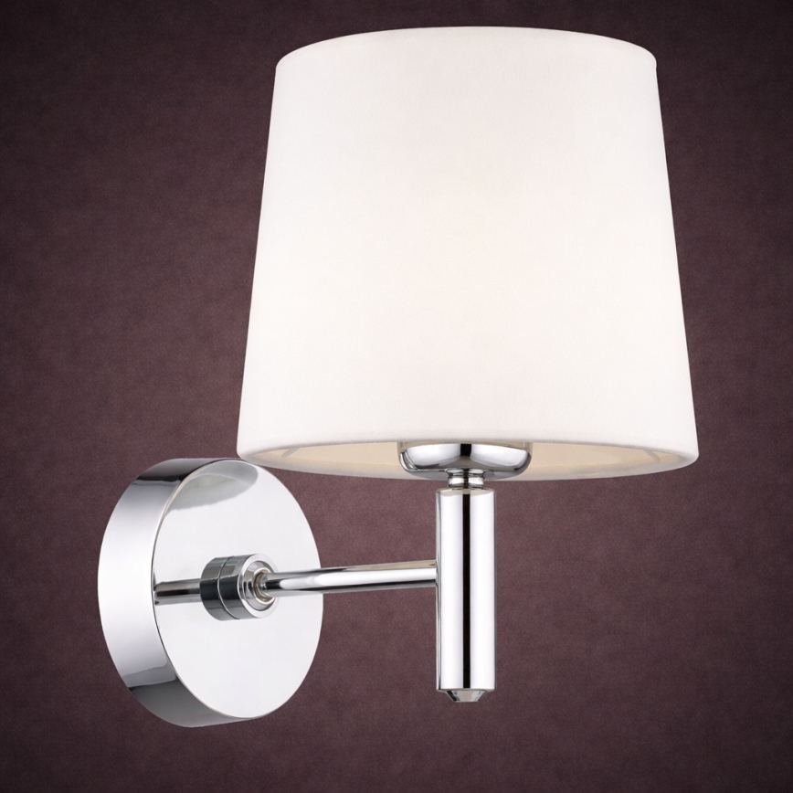 Brilagi - Wandlamp MONTE 1xE27/15W/230V crème/glanzend chroom