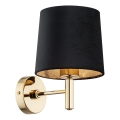 Brilagi - Wandlamp MONTE 1xE27/15W/230V zwart/goud
