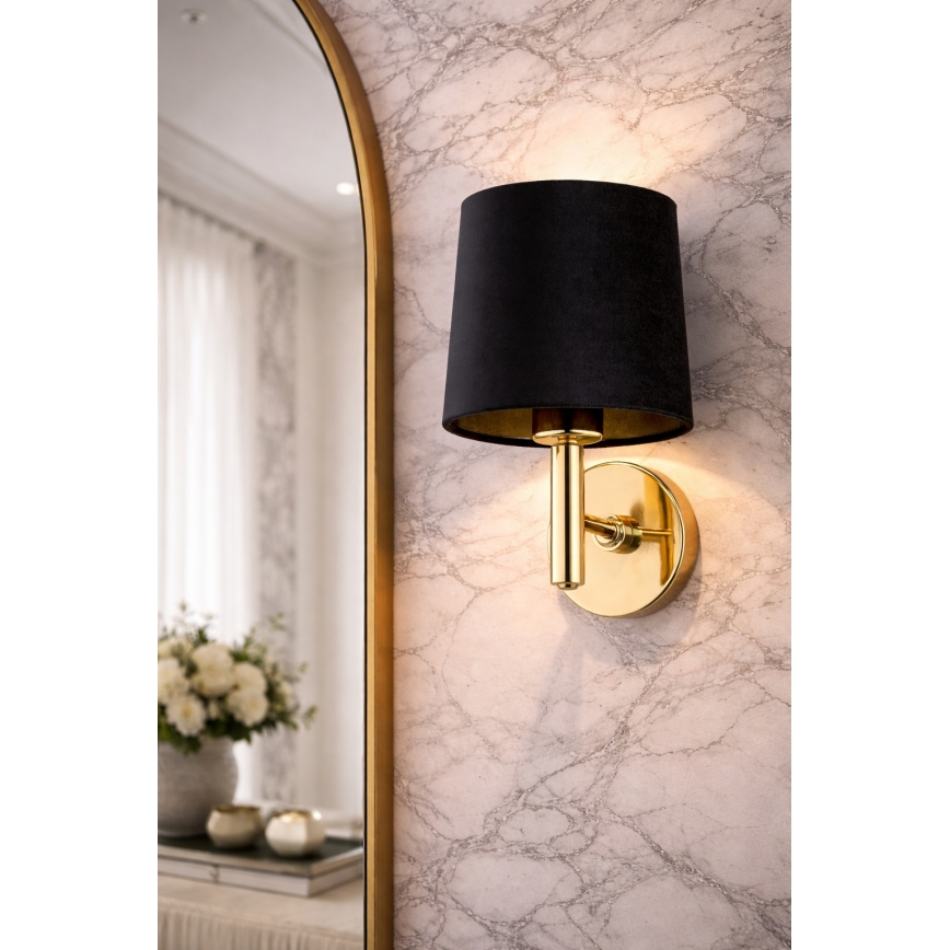 Brilagi - Wandlamp MONTE 1xE27/15W/230V zwart/goud