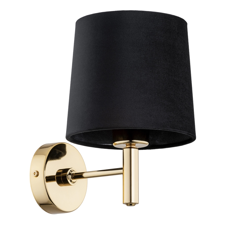 Brilagi - Wandlamp MONTE 1xE27/15W/230V zwart/goud