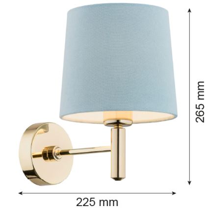 Brilagi - Wandlamp MONTE 1xE27/60W/230V blauw/goud