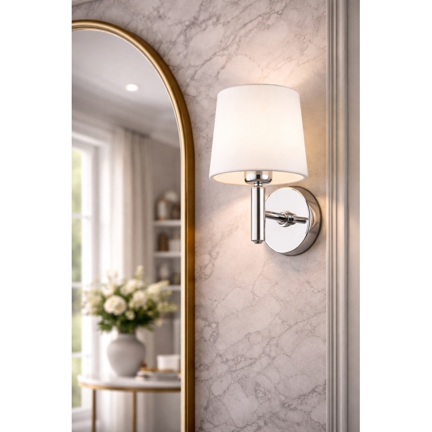 Brilagi - Wandlamp MONTE 1xE27/60W/230V crème/glanzend chroom