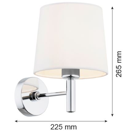 Brilagi - Wandlamp MONTE 1xE27/60W/230V crème/glanzend chroom
