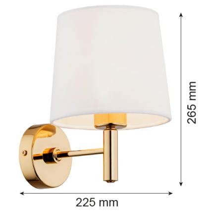 Brilagi - Wandlamp MONTE 1xE27/60W/230V crème/goudkleurig