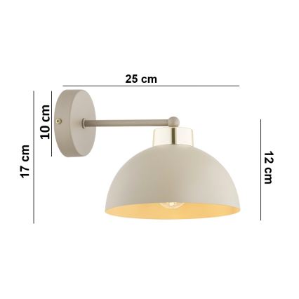 Brilagi - Wandlamp MOON 1xE27/60W/230V beige/goud