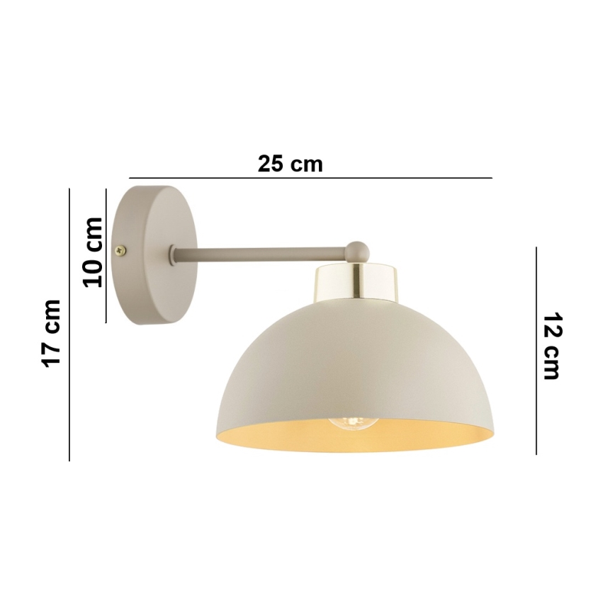 Brilagi - Wandlamp MOON 1xE27/60W/230V beige/goud