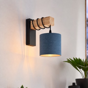 BRILAGI - Wandlamp NUBILA 1xE27/60W/230V bruin/zwart/donkerblauw